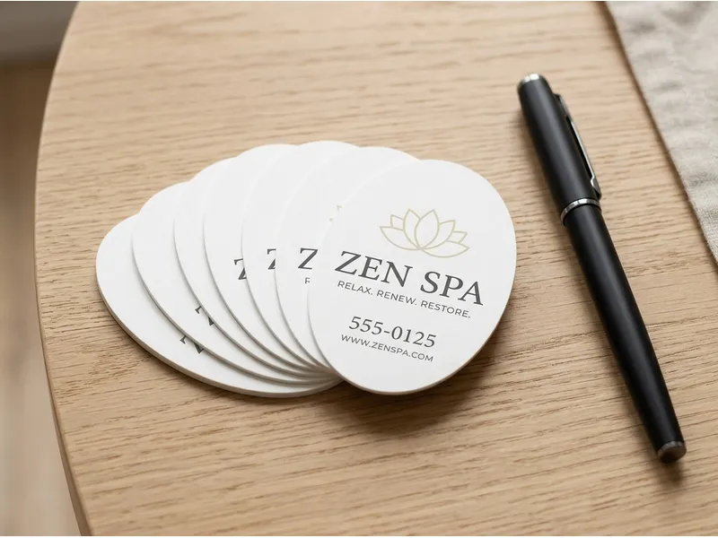 1.5″ × 2.5″ Oval Business Cards