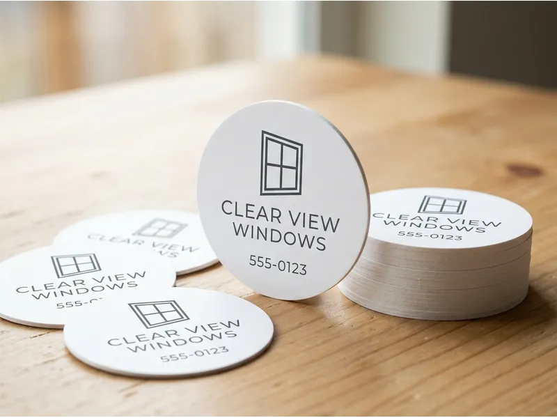 2″ Diameter Circle Business Cards