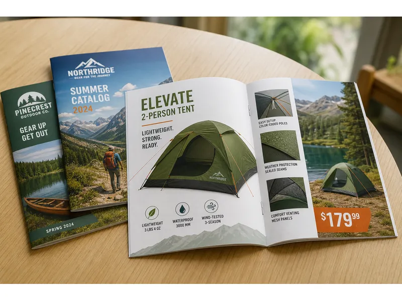 8.5″ × 11″ Catalogs · Saddle Stitched